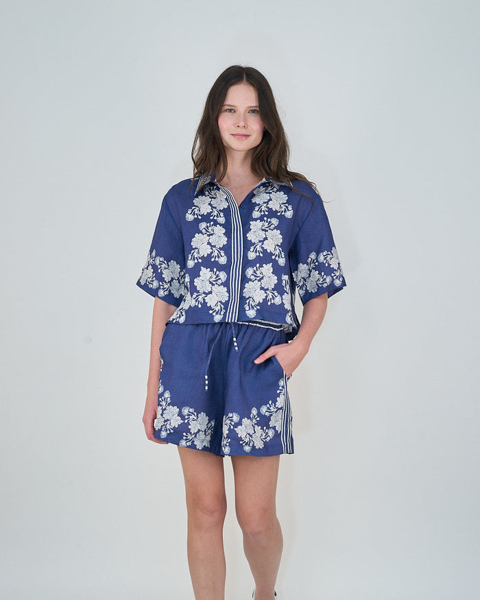 Short Wild Flower Blue