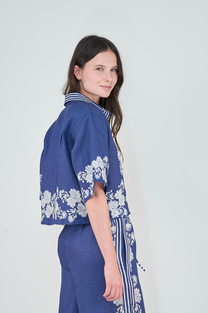 Shirt Wild Flower Blue