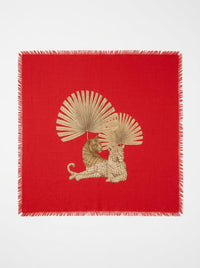 Scarf Lotus Tiger Red